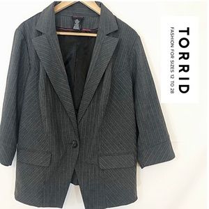 TORRID Blazer Jacket Gray 2